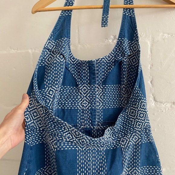 Blue Patterned Halter Dress - Picture 6 of 11